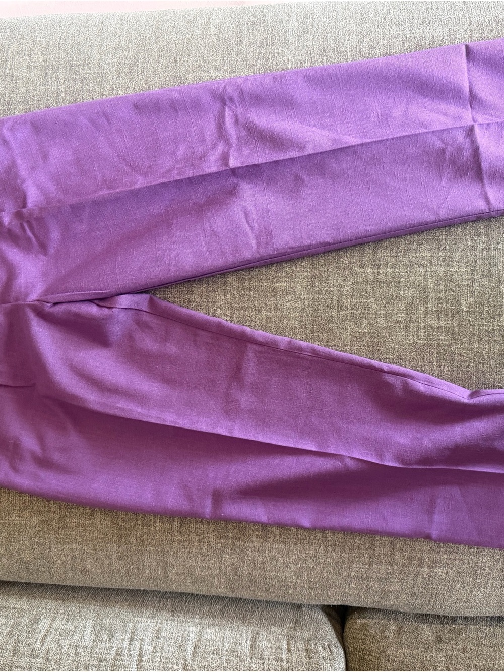 Vintage Vibrant Purple Straight-Leg Pants